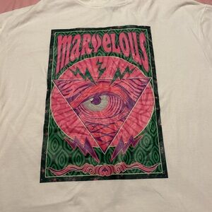 SHEIN Pink and Green Graphic Crop Top